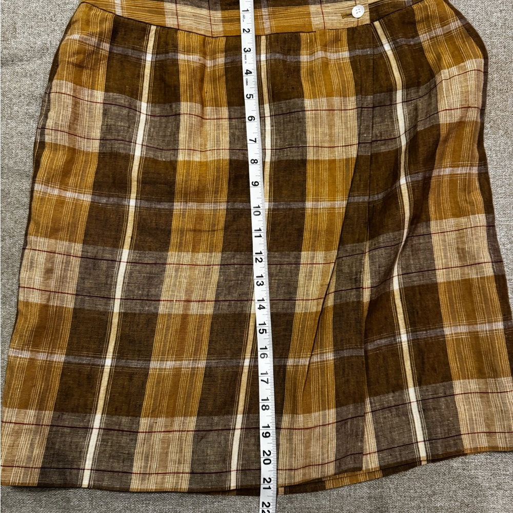 LIZ Claiborne collections women’s size 10 tan and beige linen lined skirt‎ - Picture 9 of 9